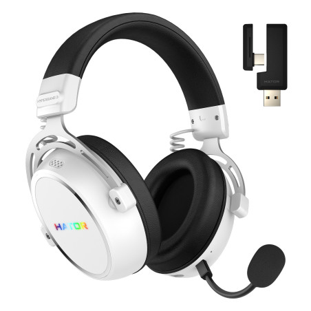 Casque Gamer sans fil Hator Hypergang 3 (Blanc)