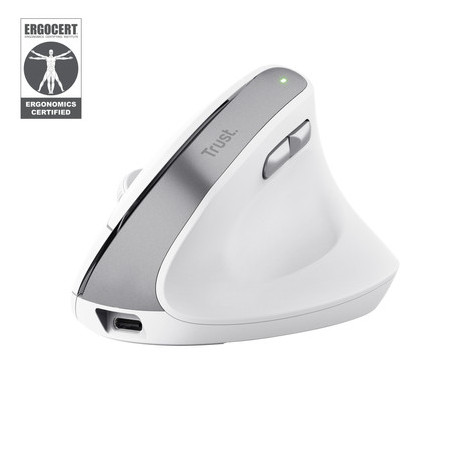 Souris sans fil ergonomique Trust Bayo II (Blanc)