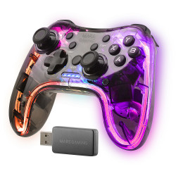 Manette de jeu sans fil Mars Gaming MGP-24 RGB (Transparent)