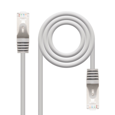 Câble Cordon réseau RJ45 Nanocable Catégorie 6 FTP (F UTP) Droit 1m (Gris)