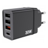 Chargeur secteur Verbatim GaN 3x ports USB-A + 1x port USB-C 30W (Noir)