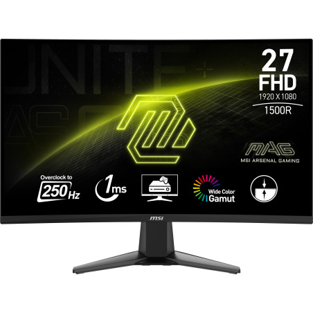 Ecran incurvé 27" MSI MAG 27C6X Full HD 250Hz (Noir)