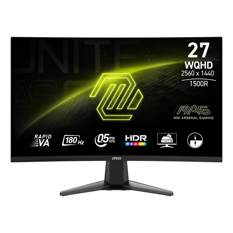 Ecran incurvé 27" MSI MAG 27CQ6F Quad HD 180Hz (Noir)