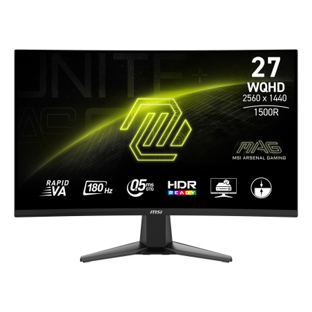 Ecran incurvé 27" MSI MAG 27CQ6F Quad HD 180Hz (Noir)