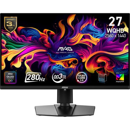 Ecran 27" MSI Mag 271QP QD-OLED X28 WQHD 280Hz (Noir)