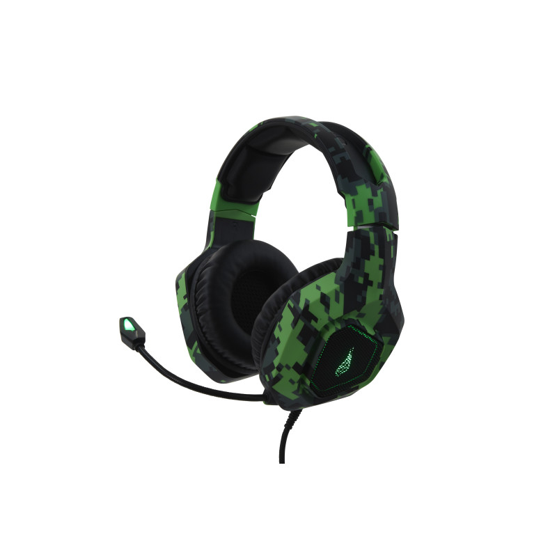 Casque Gamer filaire Verbatim SureFire Skirmish RGB (Vert)