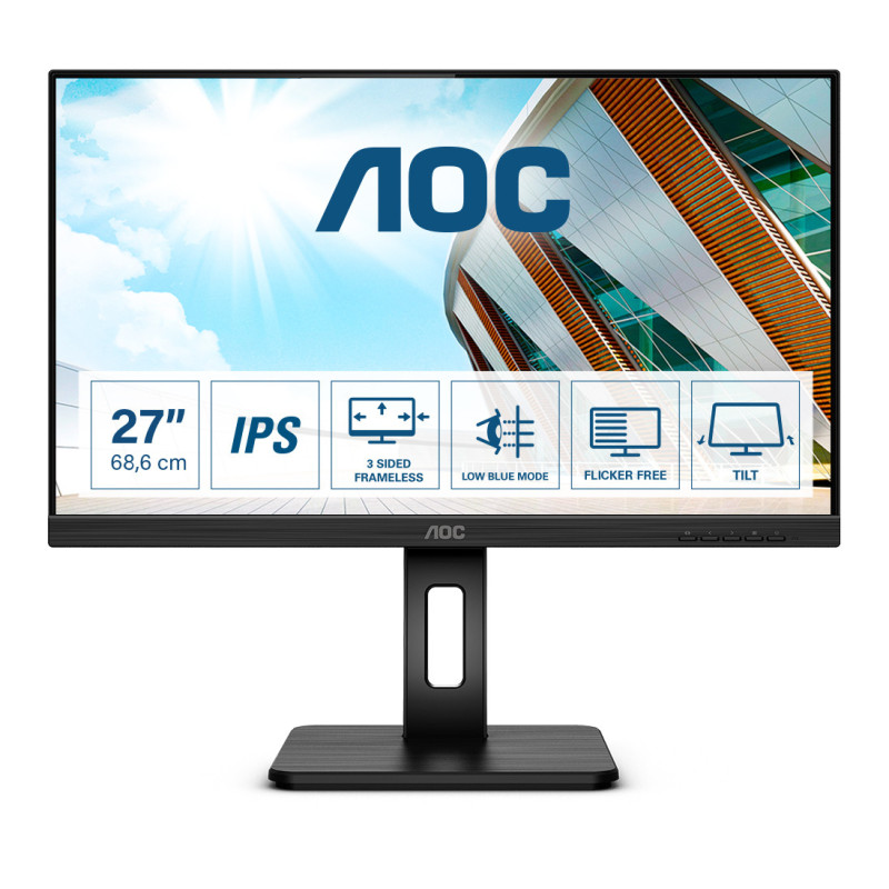 Ecran 27" AOC P2 27P2Q Full HD (Noir)