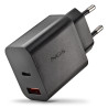 Chargeur secteur NGS Era 1x USB-C + 1x USB-A 30W (Noir)