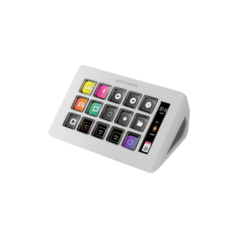 Console de streaming Mars Gaming Stream Deck Slim MSD-One (Blanc)