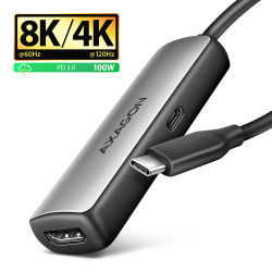 Adaptateur USB-C Axagon vers HDMI 2.1 M F 15cm (Gris)