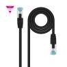 Câble Cordon réseau RJ45 Nanocable Catégorie 7 S-FTP (S FTP) Droit 25cm (Noir)
