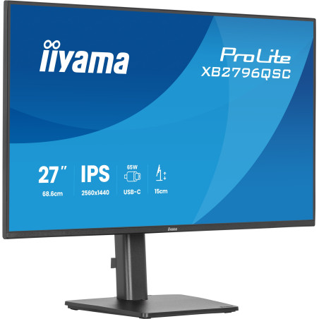 Ecran 27" Iiyama ProLite XB2796QSC-B1 Quad HD 75Hz (Noir)