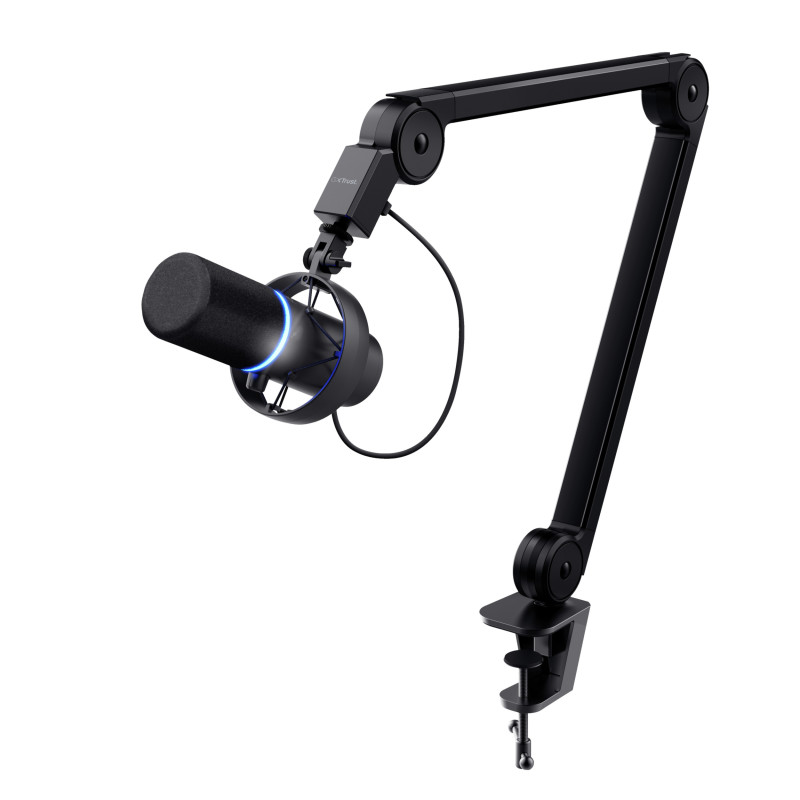 Microphone Trust GXT 255+ Onyx  avec bras de montage (Noir)