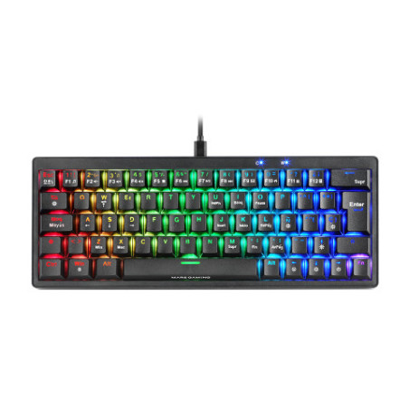Clavier Gamer mécanique (Blue Switch) Mars Gaming MKMiniPro (Noir)