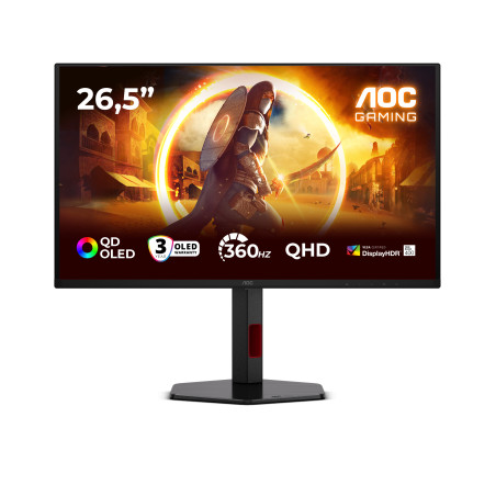 Ecran 27" AOC Gaming G4 Q27G4SDR OLED Quad HD 360Hz (Noir)