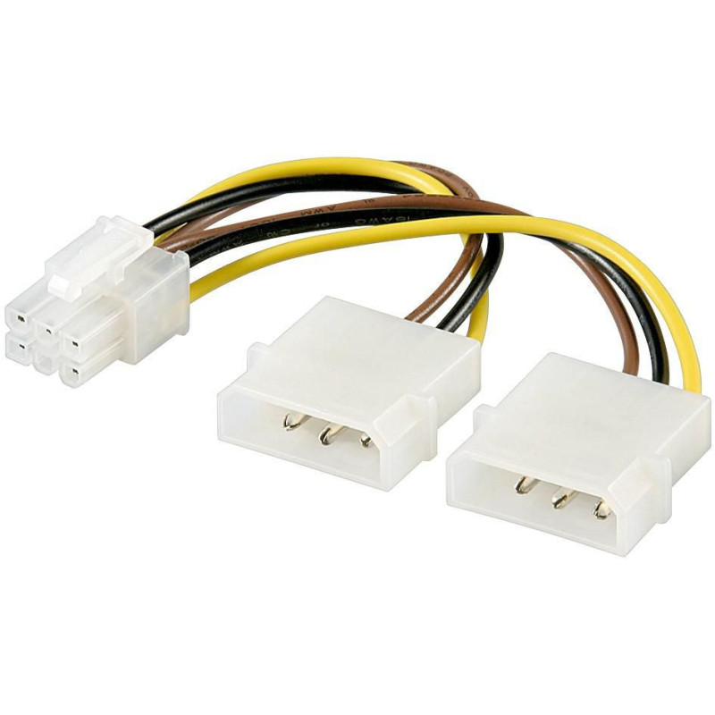 Adaptateur alimentation molex vers PCI-Express 6 pins