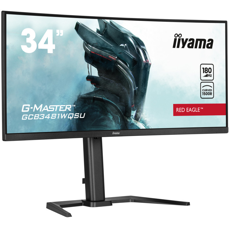 Ecran incurvé 34" Iiyama G-Master Red Eagle GCB3481WQSU-B1 Ultra WQHD 180Hz (Noir)