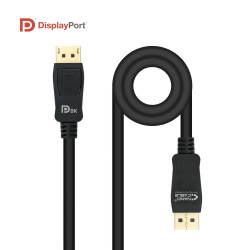 Câble DisplayPort 1.4 Nanocable 0.5m M M (Noir)