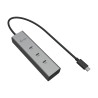 Hub USB-C I-Tec Charging Metal Pro - 5 ports USB-C 3.0 (Gris)