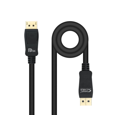 Câble DisplayPort 1.4 Nanocable 1m M M (Noir)