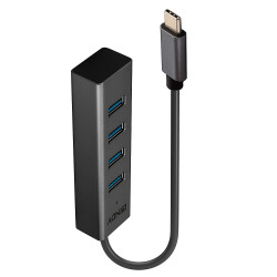 Hub USB 3.2 Lindy - 4 ports type C (Noir)