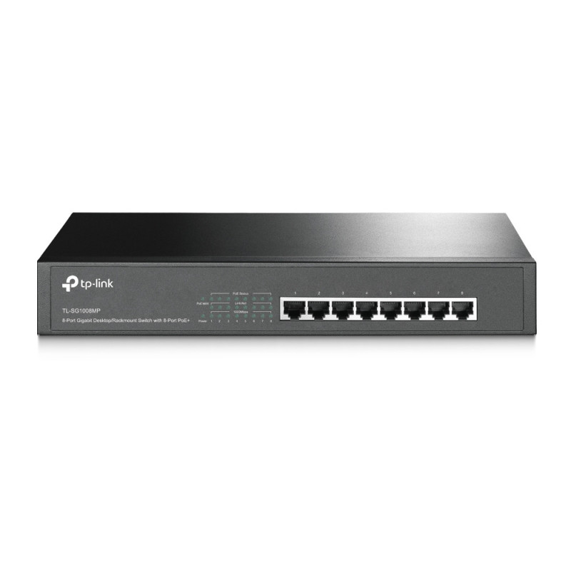 Switch réseau ethernet Gigabit TP-Link SG1008MP - 8 ports PoE+ (Métal)