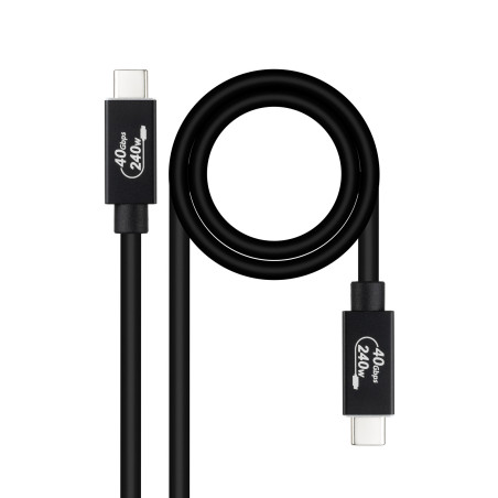 Câble Nanocable USB-C 4 M M 1,8m 240W (Noir)