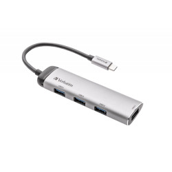 Hub USB Type C Verbatim - 4 ports USB 3.2 (Argent)