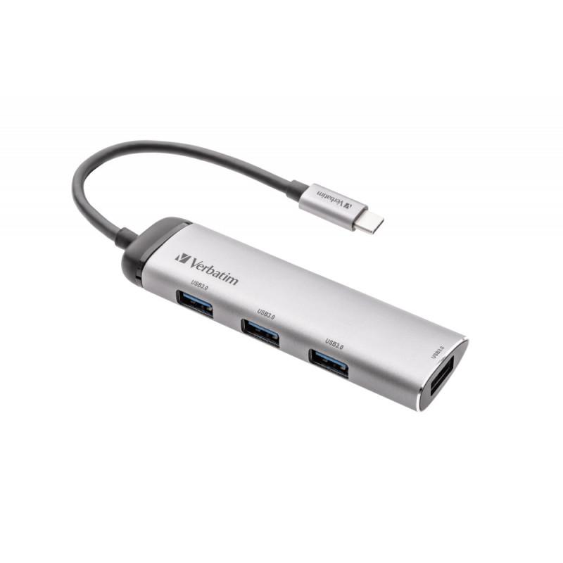 Hub USB Type C Verbatim - 4 ports USB 3.2 (Argent)