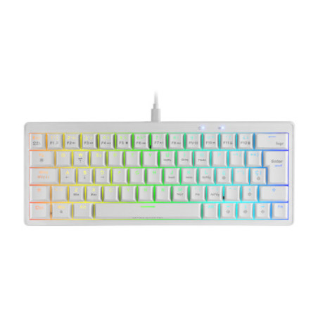Clavier Gamer mécanique (Blue Switch) Mars Gaming MKMiniPro TKL RGB (Blanc)