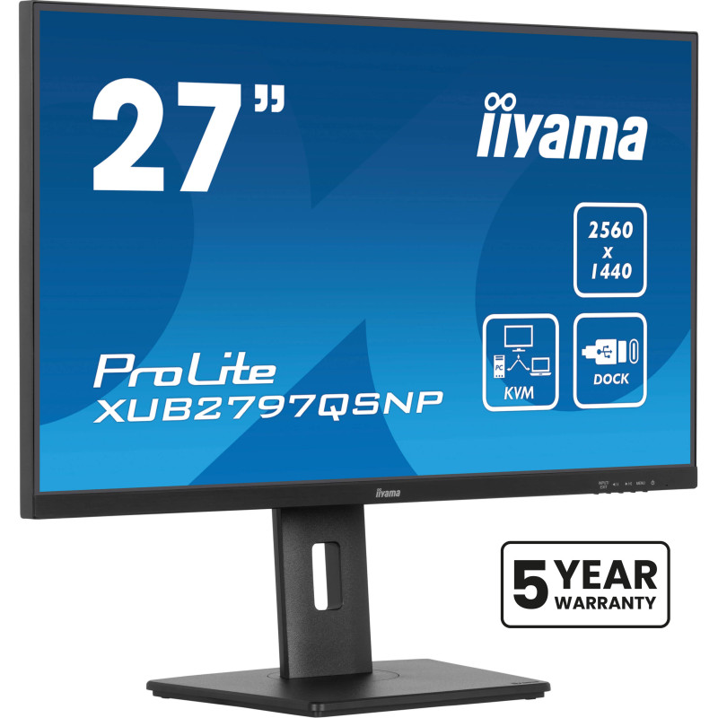 Ecran 27" Iiyama ProLite XUB2797QSNP-B1 Quad HD 100Hz (Noir)
