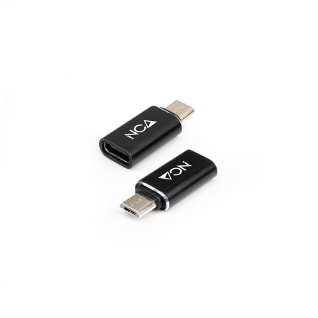 Adaptateur Nanocable  Micro USB vers USB-C (Noir)