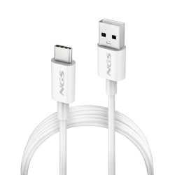Cable NGS Zyro USB-A C M M 1m 15W (Blanc)