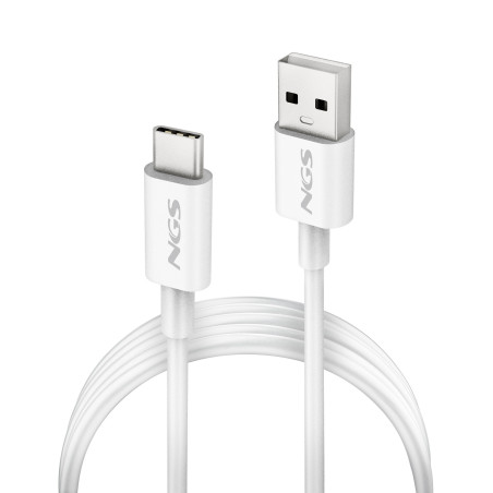 Cable NGS Zyro USB-A C M M 1m 15W (Blanc)