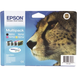 Pack 4 cartouches d'encre Epson Guepard  T0715