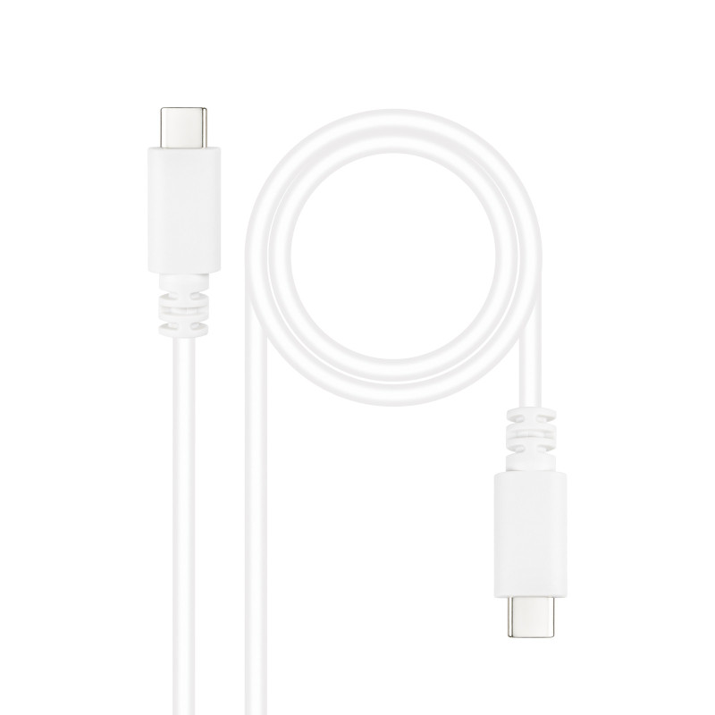 Câble Nanocable USB-C 2.0 M M 1m (Blanc)