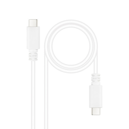 Câble Nanocable USB-C 2.0 M M 1m (Blanc)
