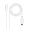 Câble Nanocable USB-A C 3.1 M M 2m (Blanc)