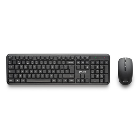 Pack 2en1 (Clavier Souris) sans fil NGS Serenity Silencieux (Noir)