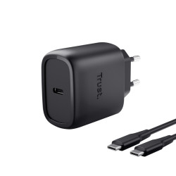 Chargeur secteur Trust Maxo 1x port USB-C - 45W- Cable 2m inclus (Noir)