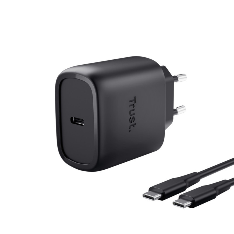 Chargeur secteur Trust Maxo 1x port USB-C - 45W- Cable 2m inclus (Noir)