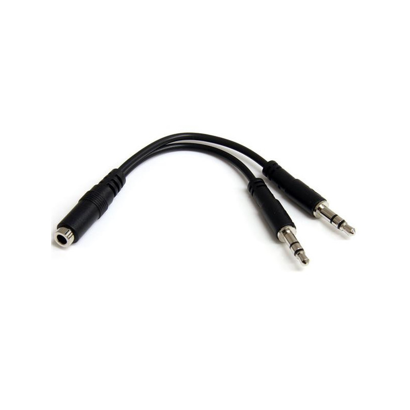 Adaptateur Startech jack 3,5 mm 4 broches F vers 2 x Jack 3,5 mm 3 broches M