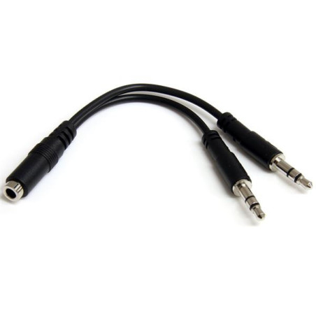 Adaptateur Startech jack 3,5 mm 4 broches F vers 2 x Jack 3,5 mm 3 broches M