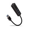 Hub USB-C 3.0 Axagon iHMA-CR3A - 3 ports USB-A + lecteur de cartes (Noir)