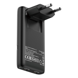 Chargeur secteur Verbatim Fold'n'Go GaN 2x USB-C 65W (Noir)