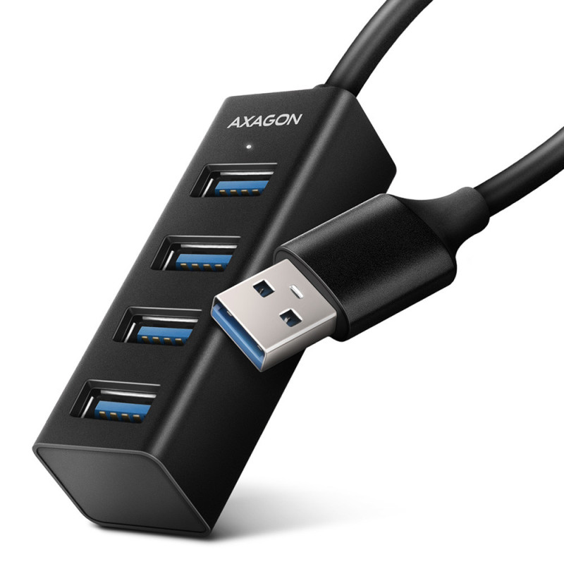 Hub USB 3.0 Axagon HUE-M1A - 4x USB-A (Noir)