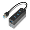 Hub USB 3.0 Axagon HUE-S2B - 4x USB-A (Noir)
