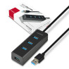 Hub USB 3.0 alimenté Axagon HUE-S2BP - 4 ports (Noir)