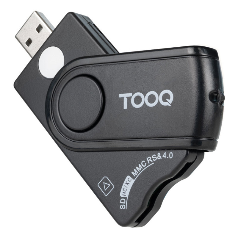 Lecteur de Cartes à puce TooQ TQR-3012B USB 2.0 (Noir)