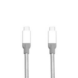 Câble Verbatim USB-C M M 30cm Acier Inoxydable (Blanc Gris)